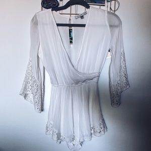 White lace romper